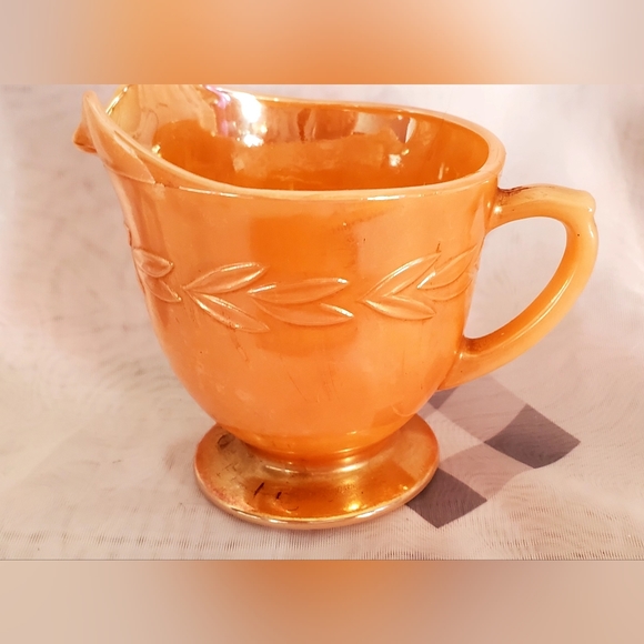 Fire King Kitchen Rare Old Vintage Fire King Carnival Glass Creamer